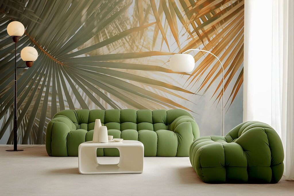 Soare printre palmieri verzi — interior 2