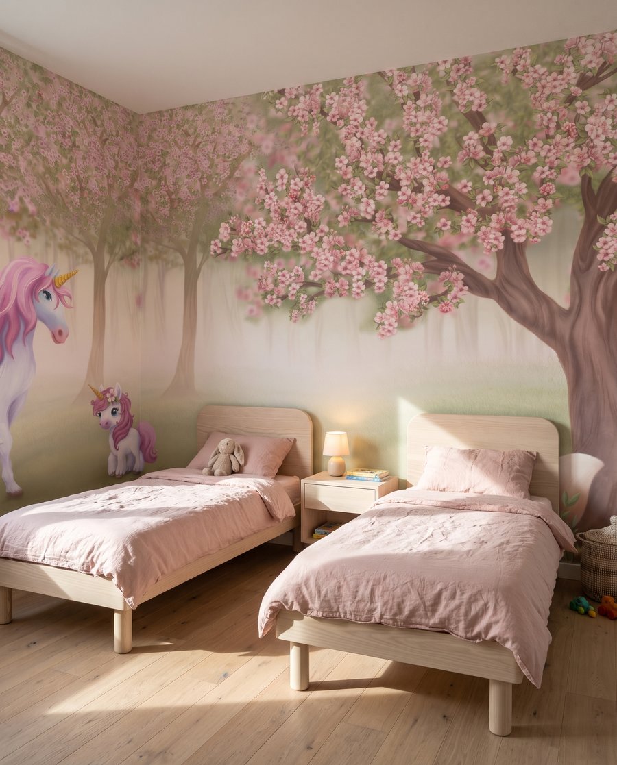 Unicorni sub flori roz — interior 5