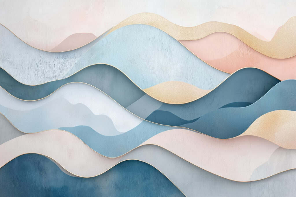 Valuri pastelate — design complet