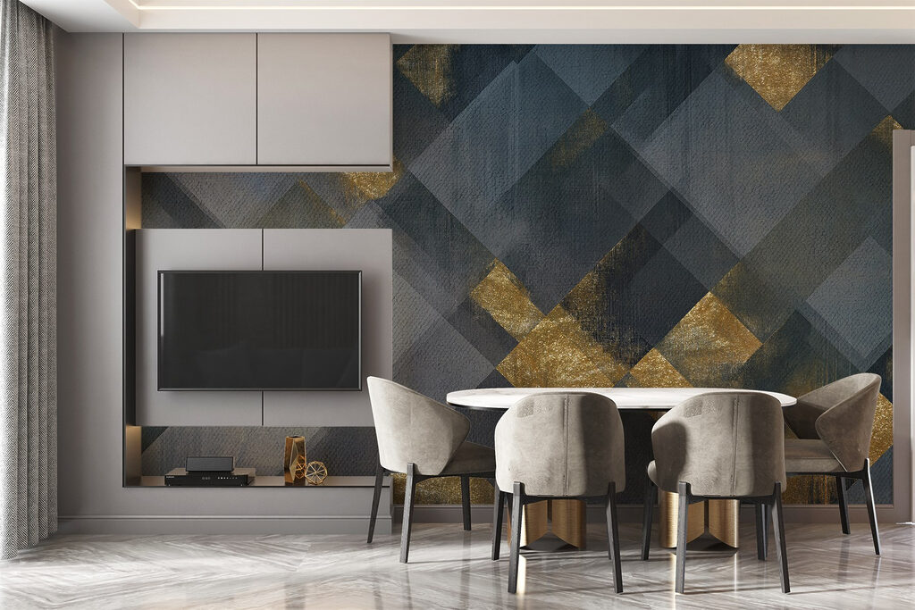 Pătrate cu accente aurii — interior 2