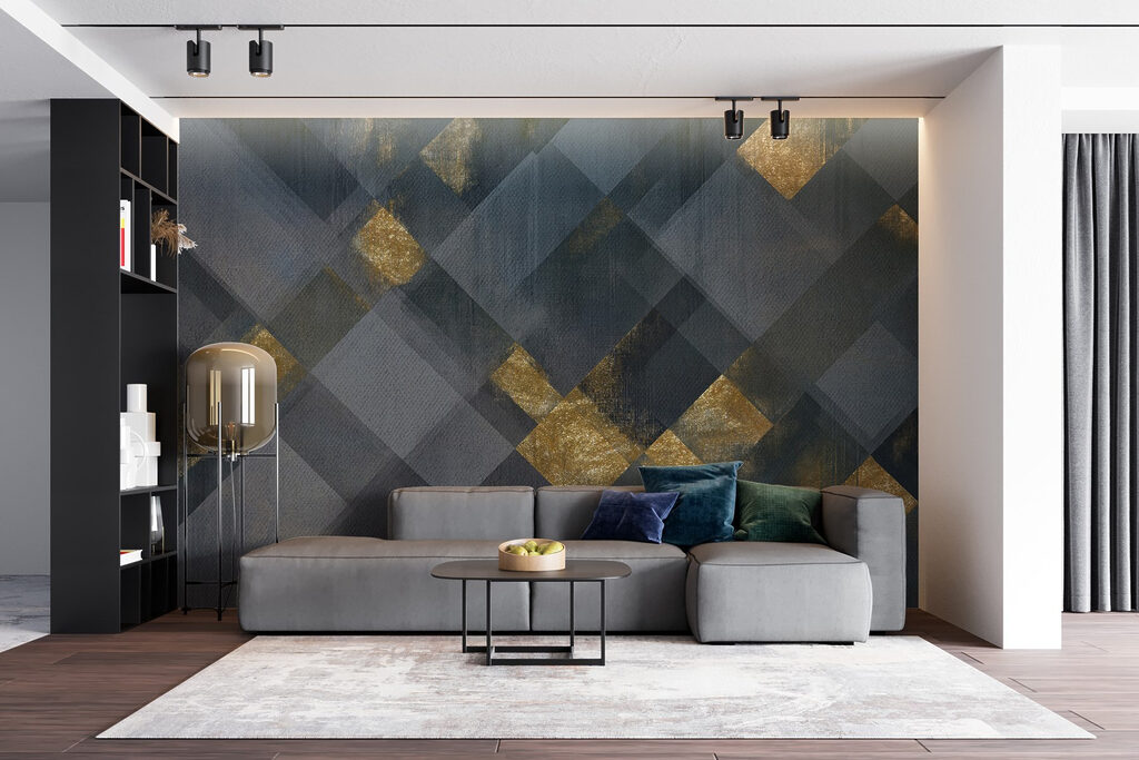 Pătrate cu accente aurii — interior 3