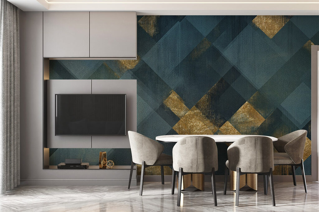 Pătrate cu accente aurii — interior 2