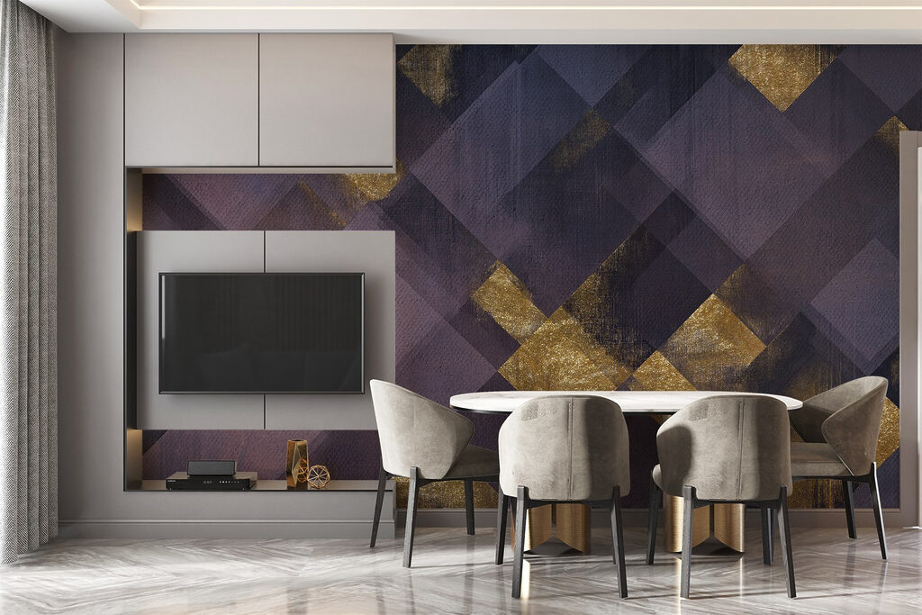 Pătrate cu accente aurii — interior 2