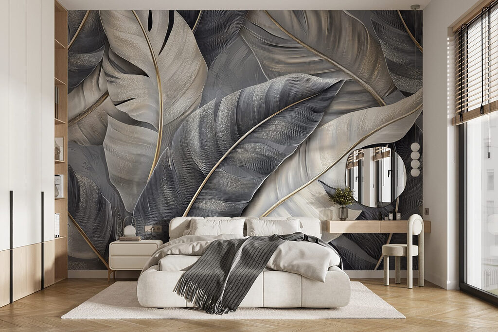 Frunze mari în gri — interior 2