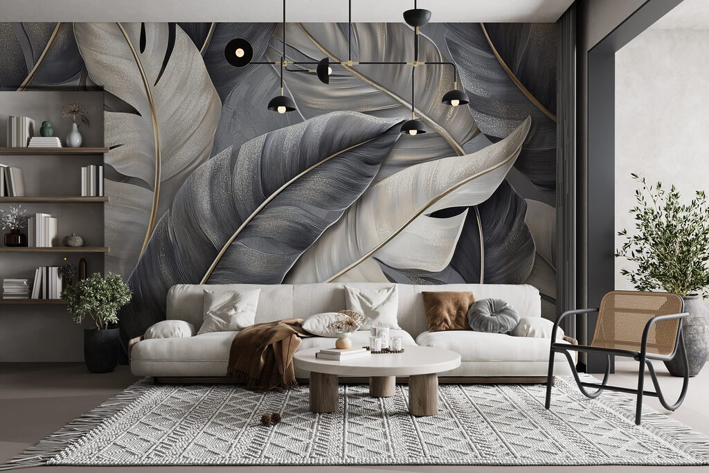 Frunze mari în gri — interior 3
