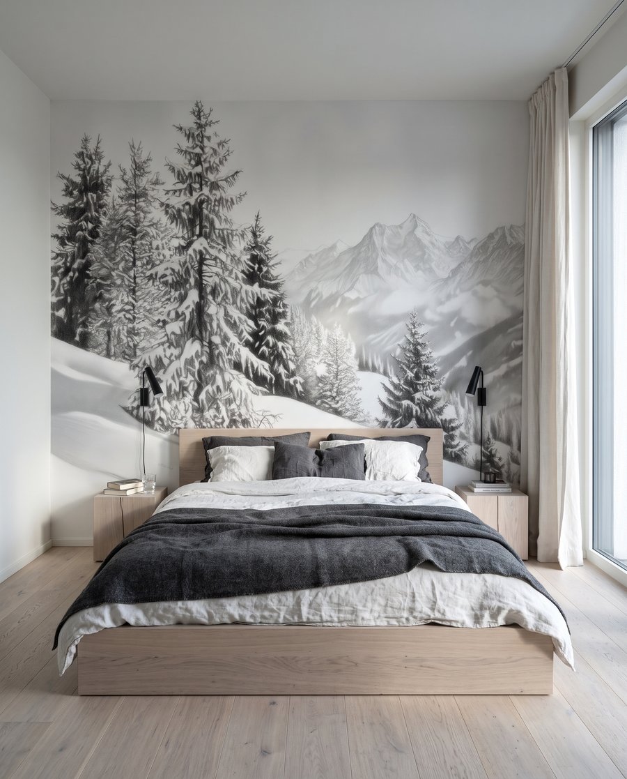 Pantă înzăpezită cu vedere — interior 2