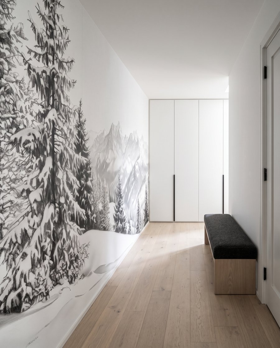 Pantă înzăpezită cu vedere — interior 3