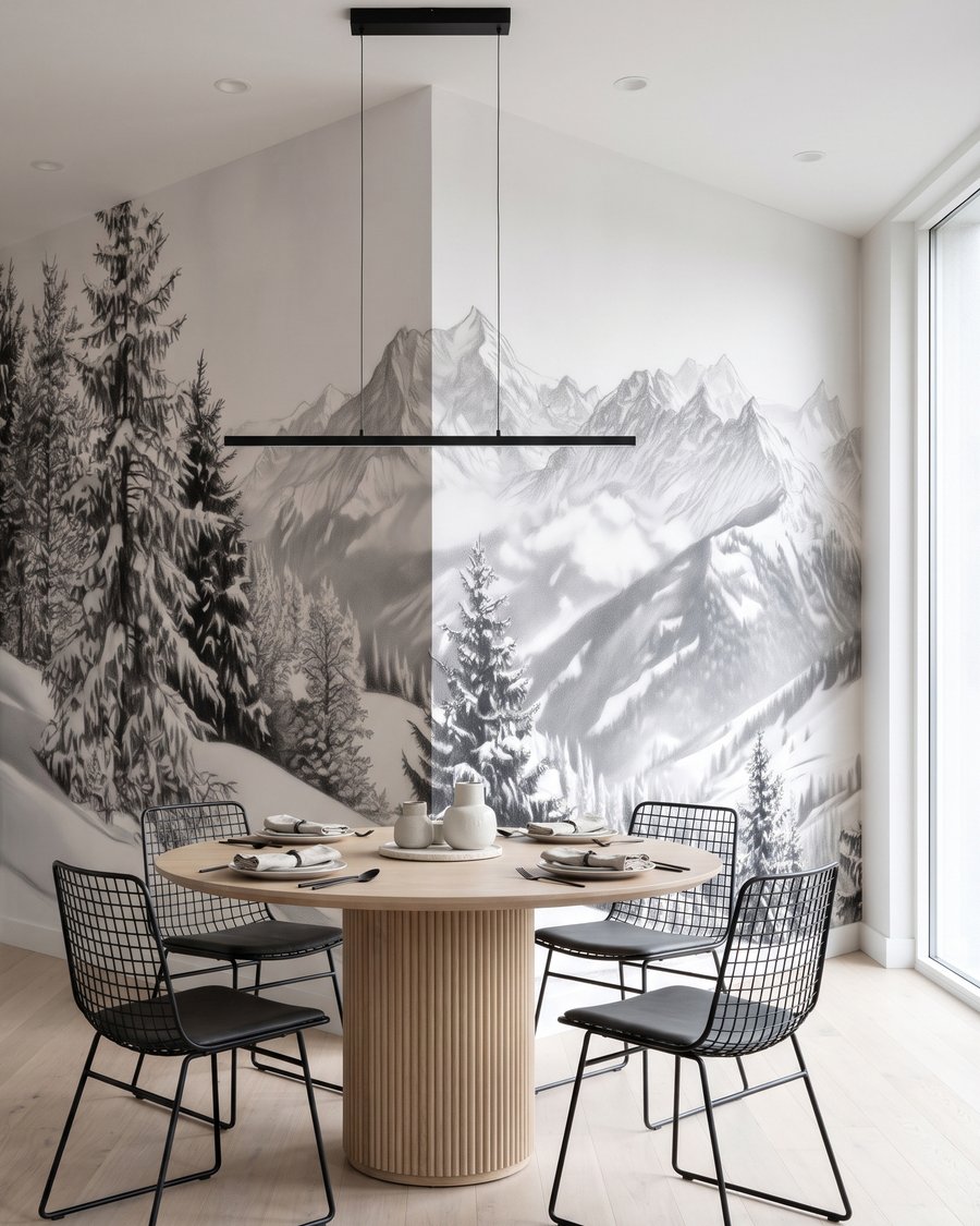 Pantă înzăpezită cu vedere — interior 8
