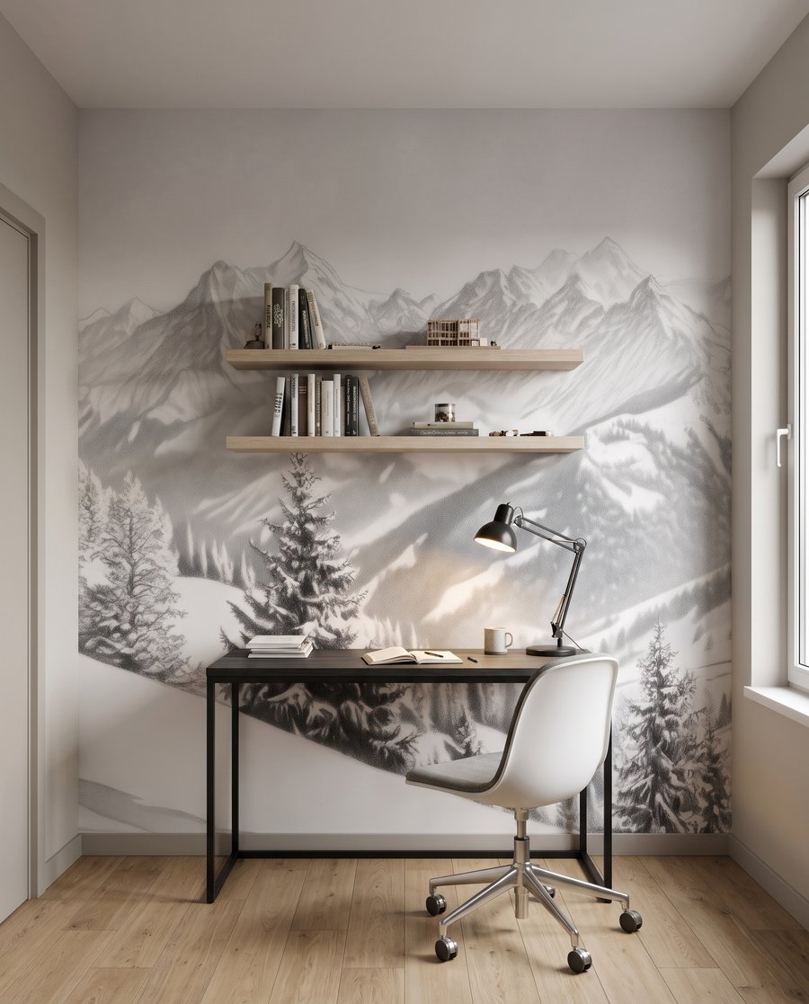 Pantă înzăpezită cu vedere — interior 9