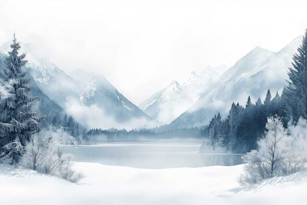 Lac de iarnă — design complet