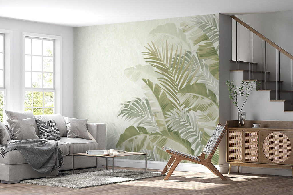 Frunze tropicale pe margine — interior 1