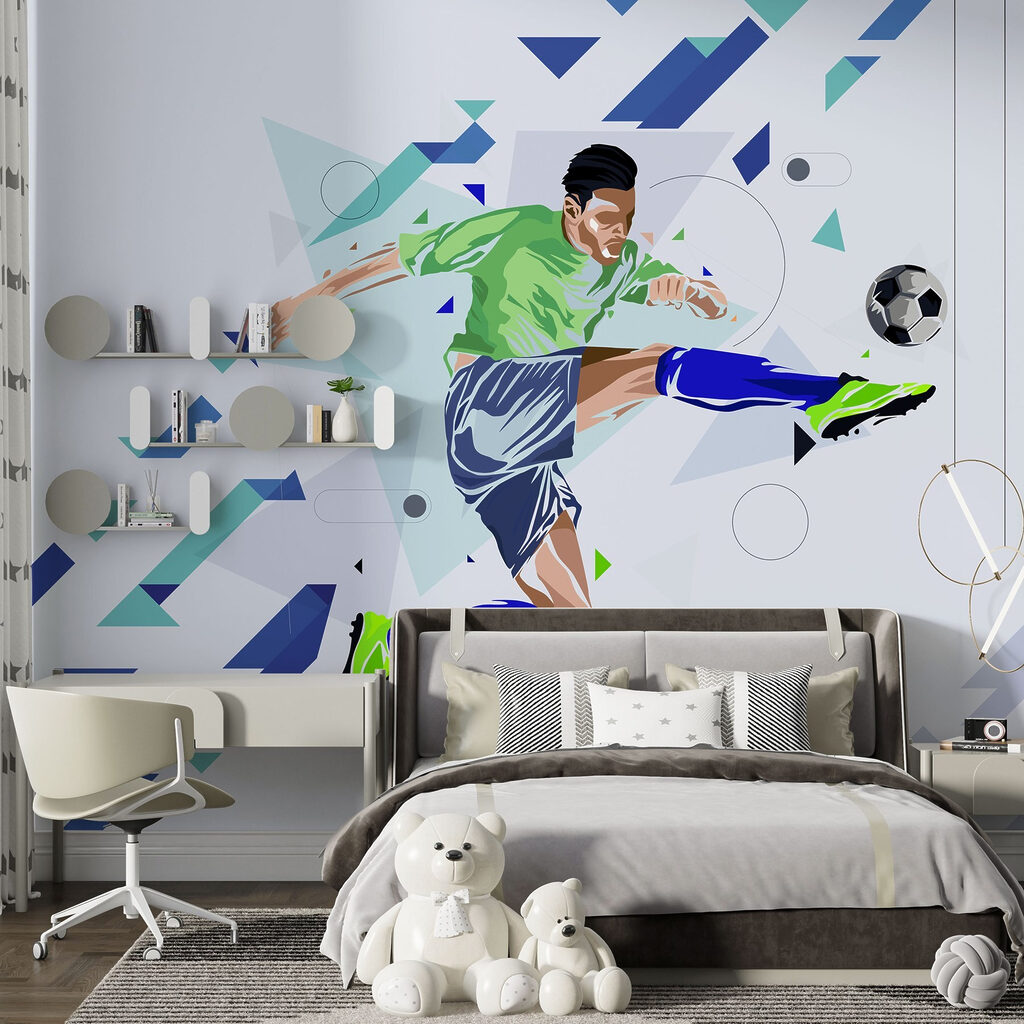 Fotbalist printre săgeți albastre — interior 5