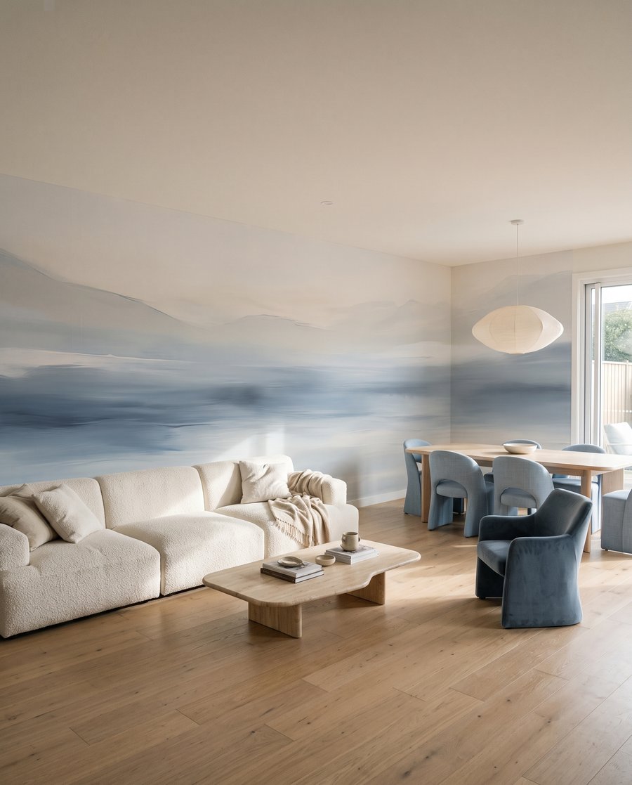 Mare în albastru estompat — interior 3