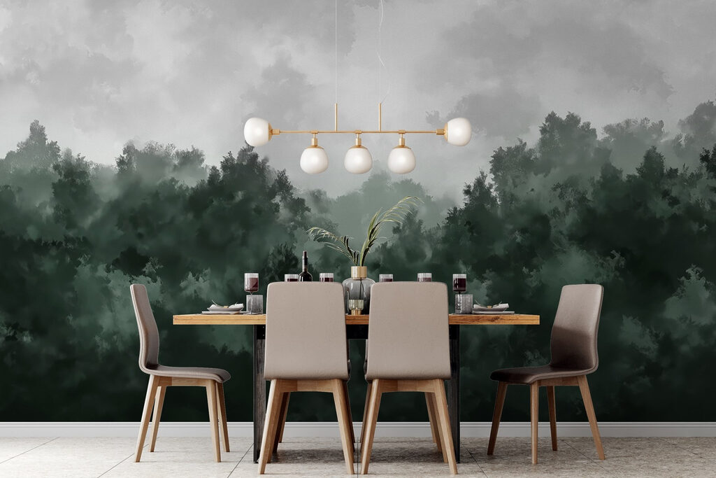 Pădure verde sub nori — interior 4