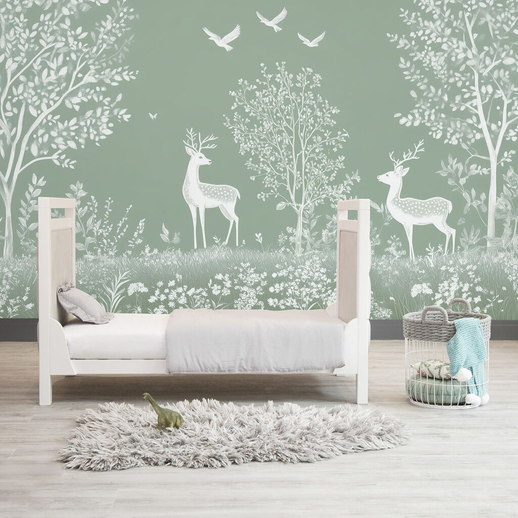 Cerbi albi printre copaci — interior 3