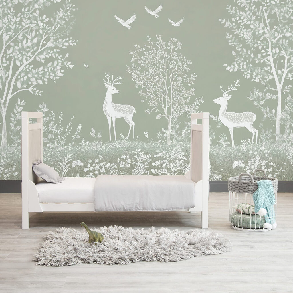 Cerbi albi printre copaci — interior 5