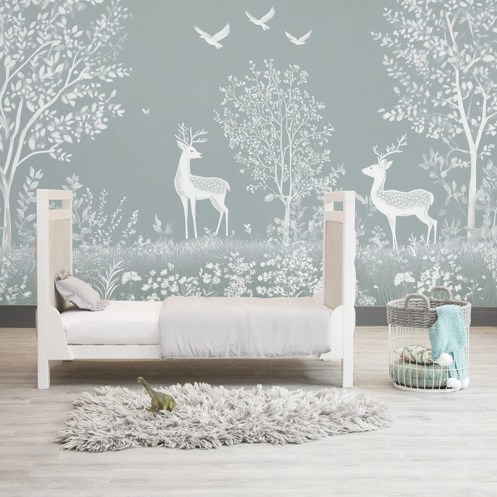 Cerbi albi printre copaci — interior 3