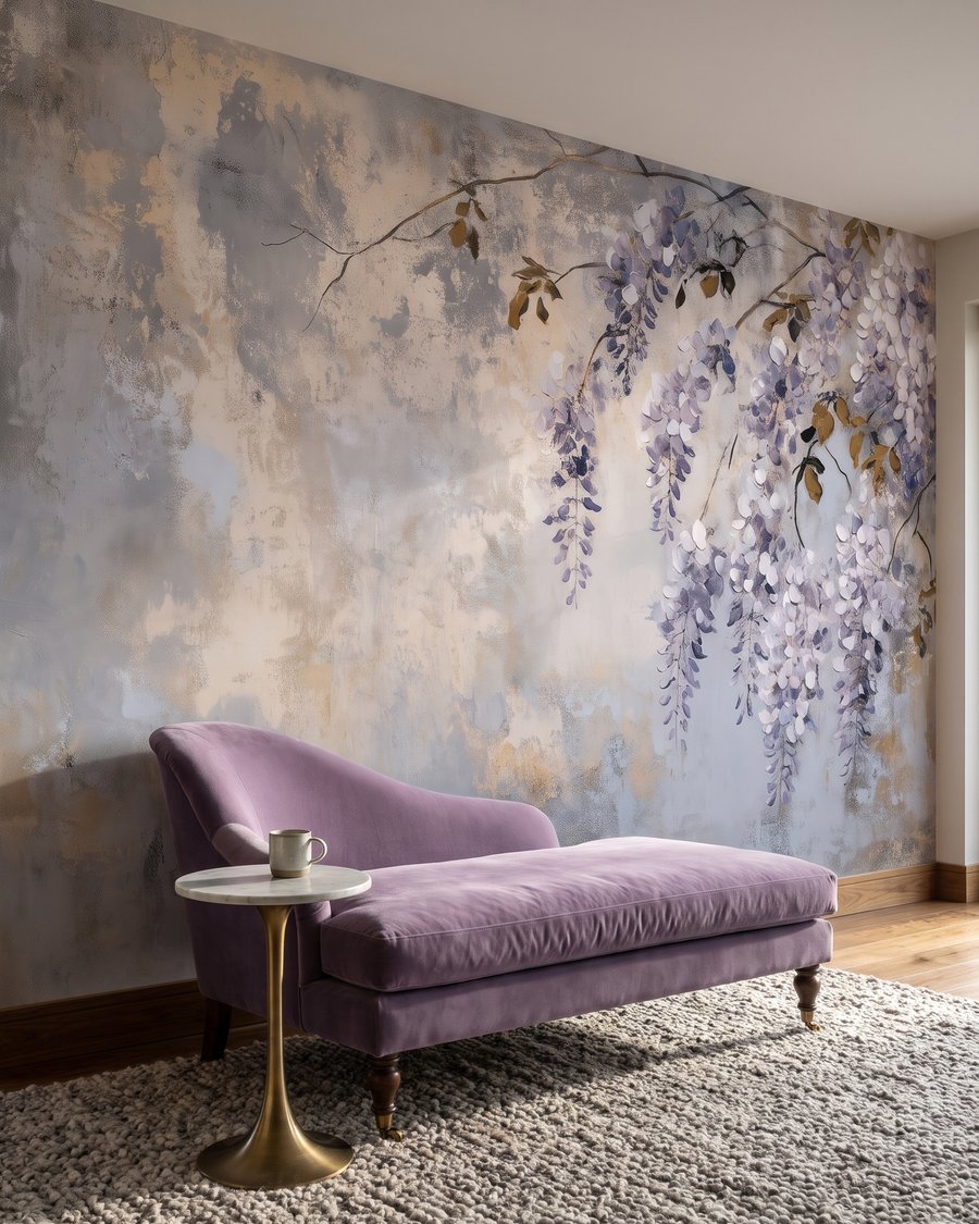 Flori liliachii, efect învechit — interior 4