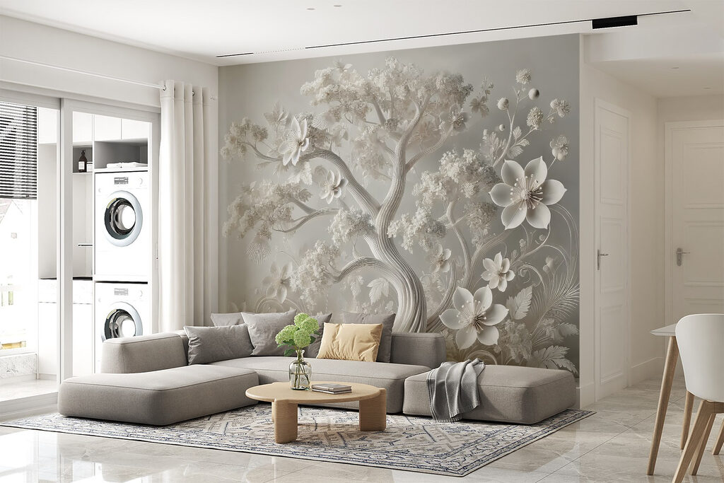 Relief botanic pe gri — interior 3