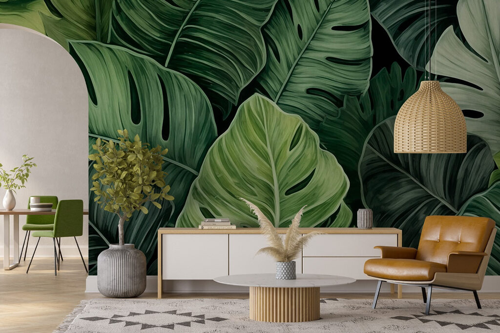 Monstera în frunziș — interior 1