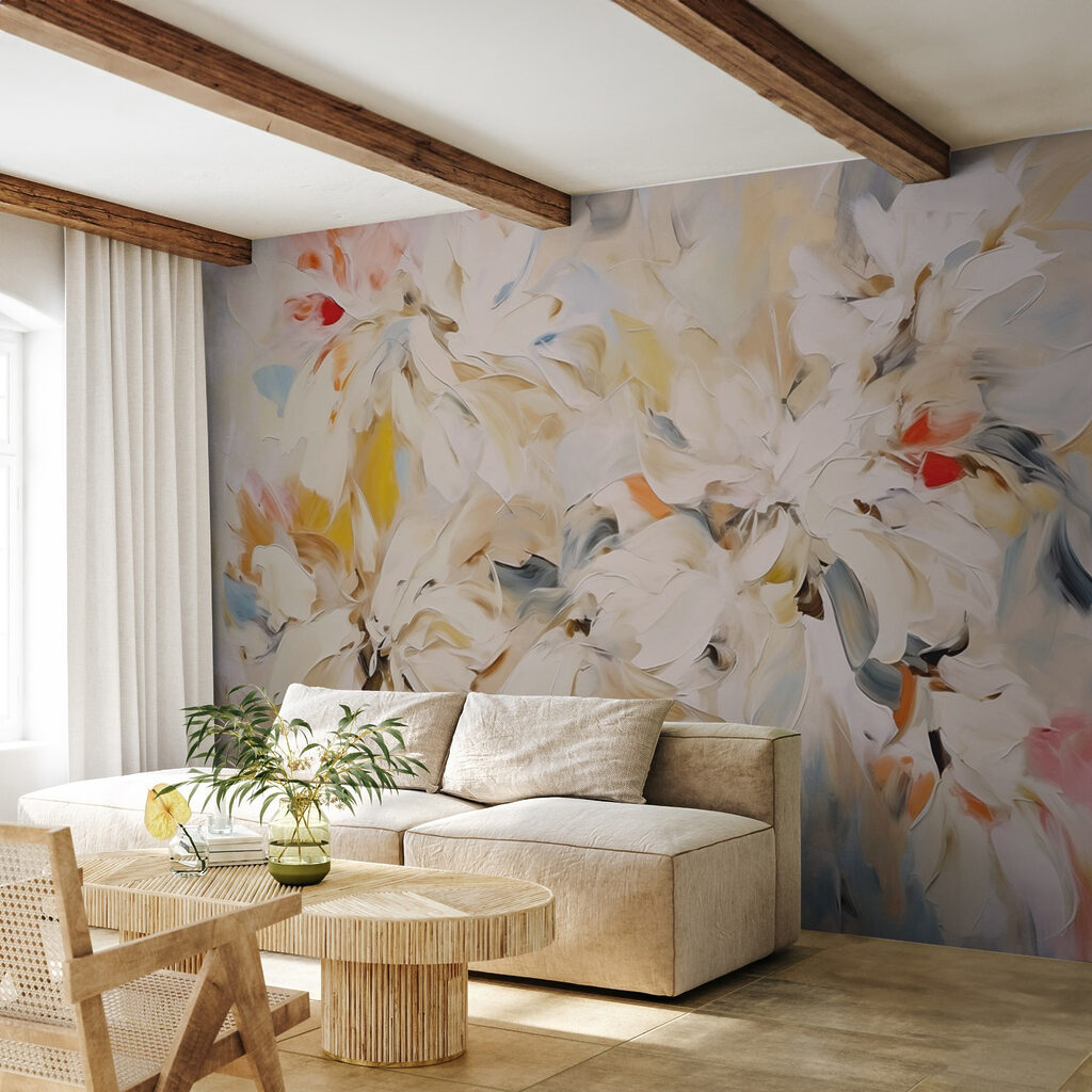 Flori galbene, tușe libere — interior 1