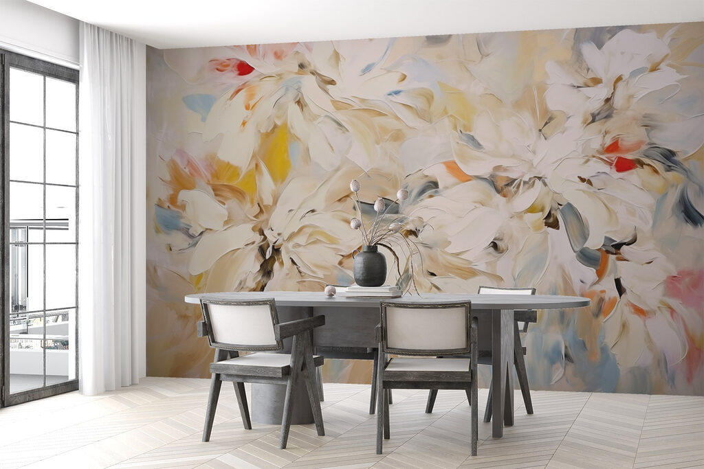 Flori galbene, tușe libere — interior 2