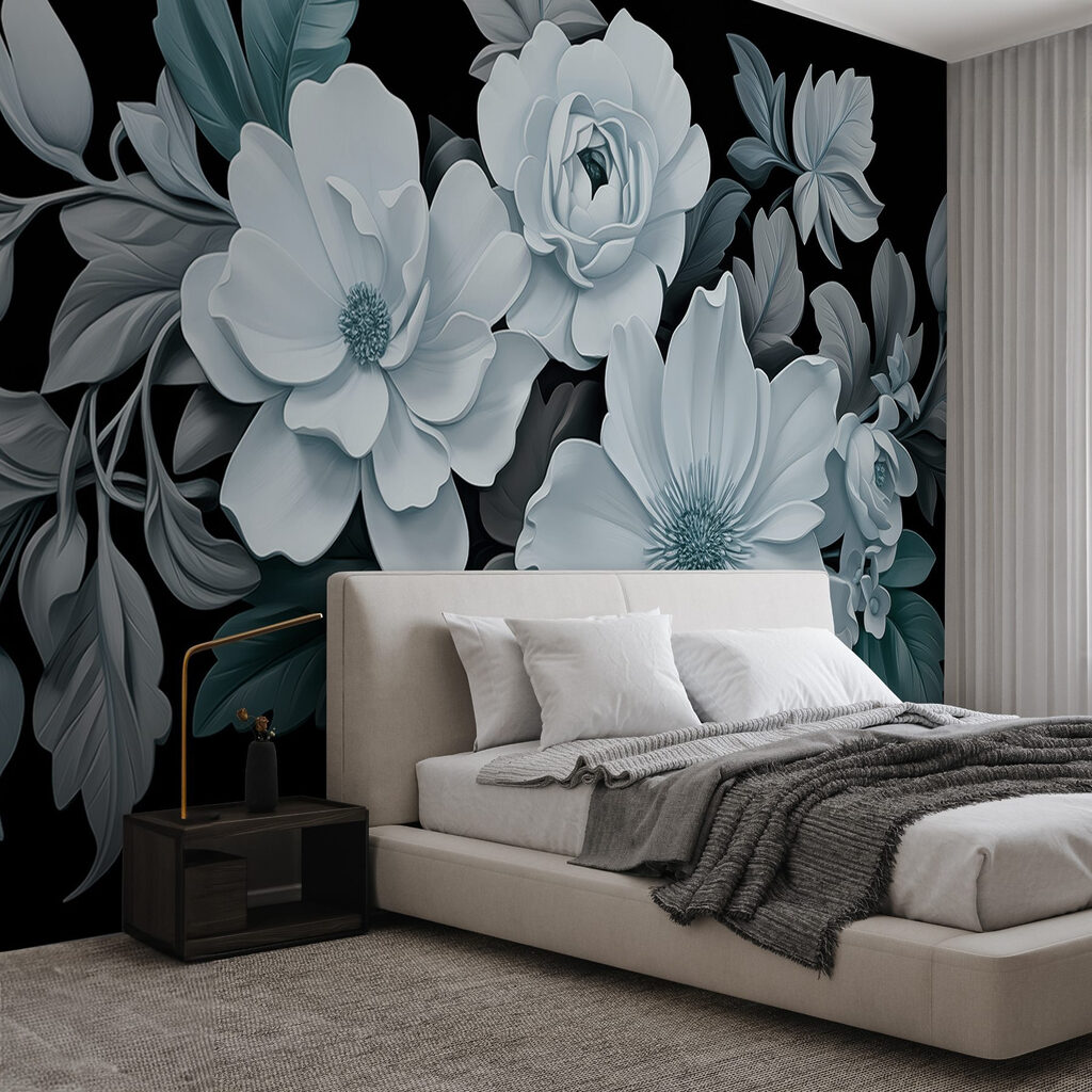 Buchet crem pe negru — interior 1