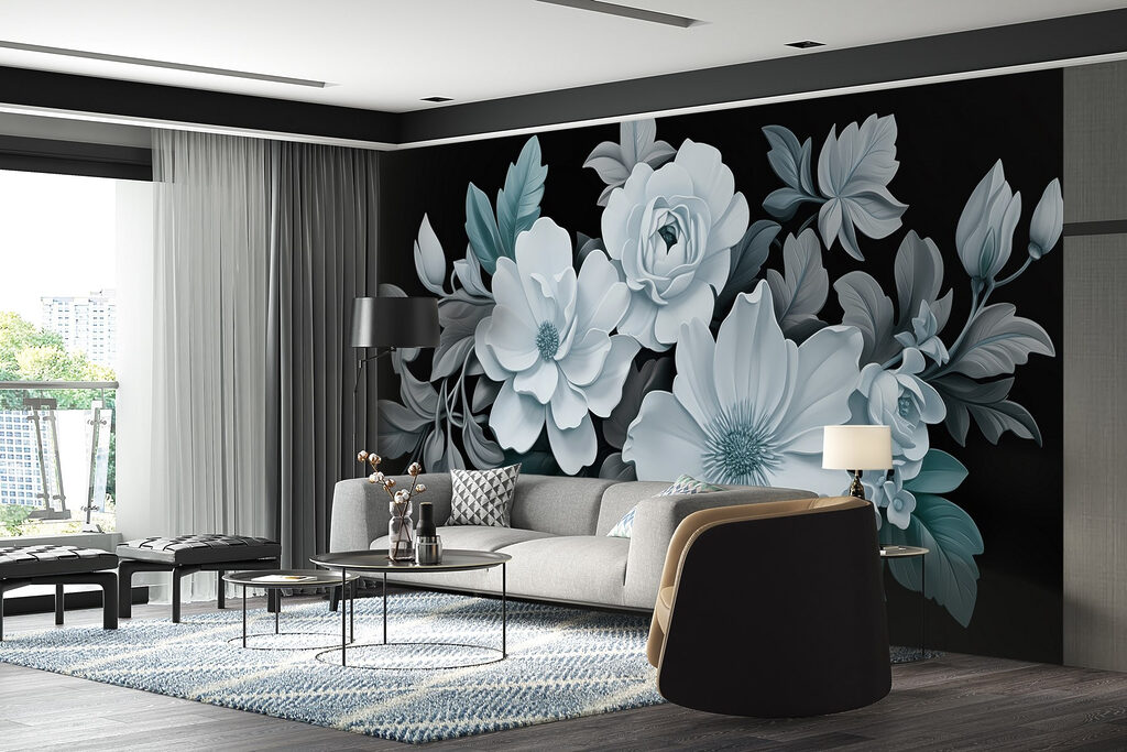 Buchet crem pe negru — interior 3
