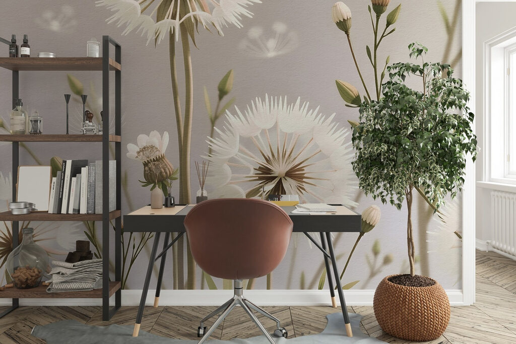Flori pufoase pe tulpini — interior 3