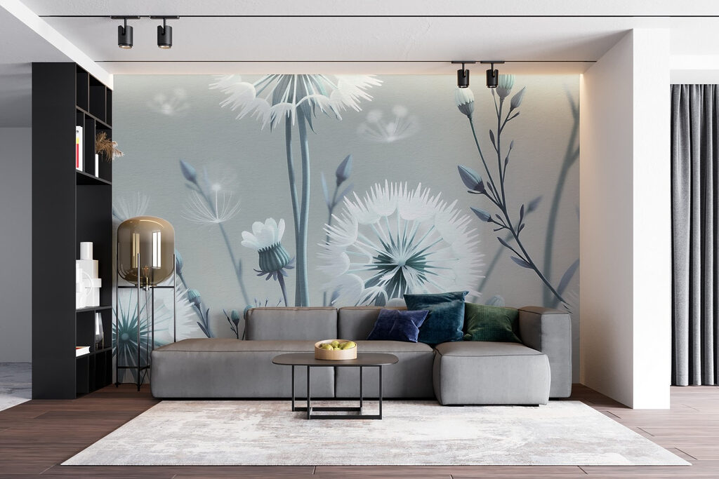 Flori pufoase pe tulpini — interior 3
