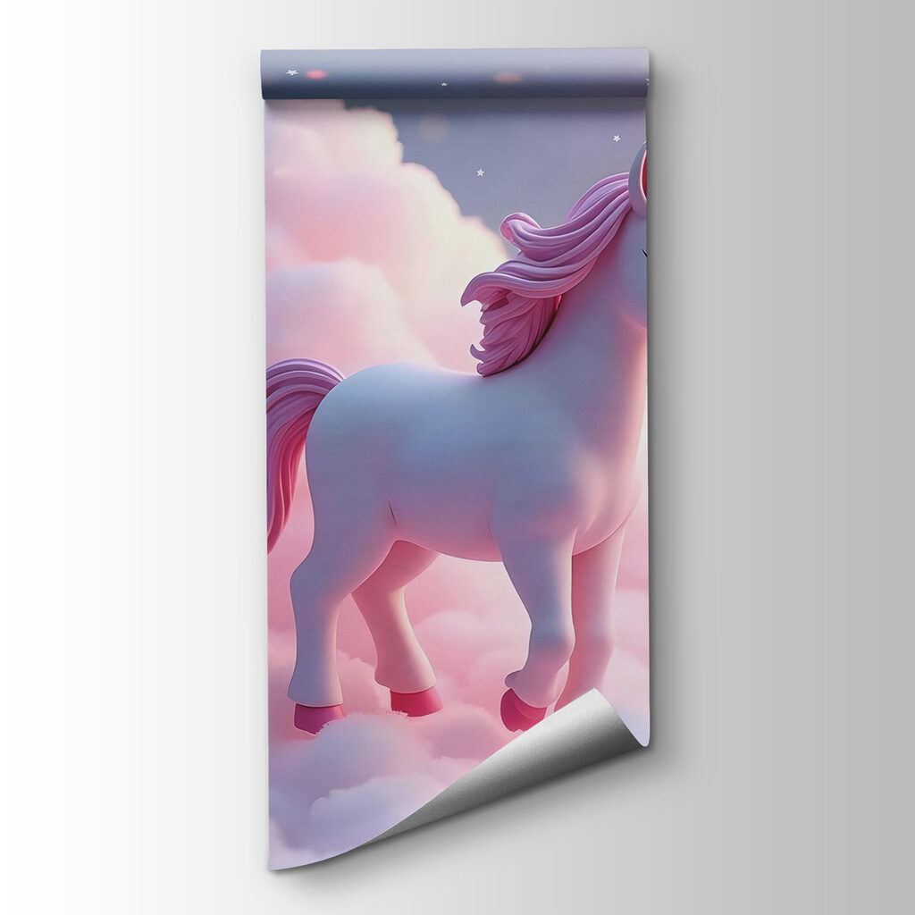 Unicorn pe nori roz — vizualizare produs