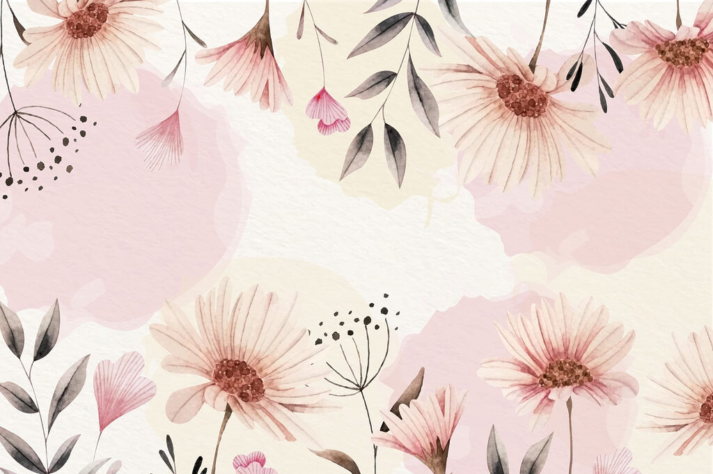 Flori pe margini delicate — design complet