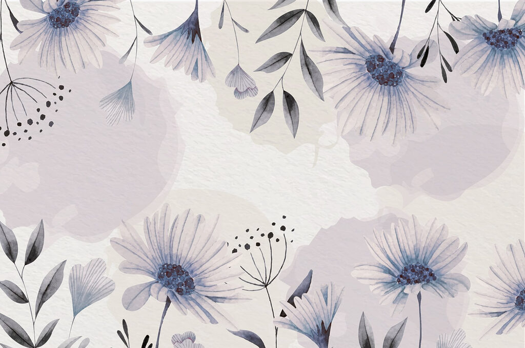 Flori pe margini delicate — design complet