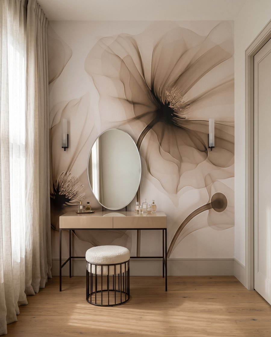 Flori albastre, miez închis — interior 3