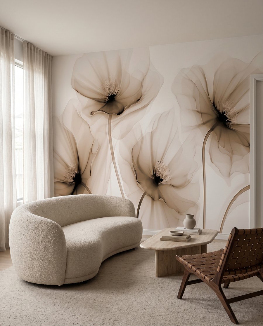 Flori albastre, miez închis — interior 1