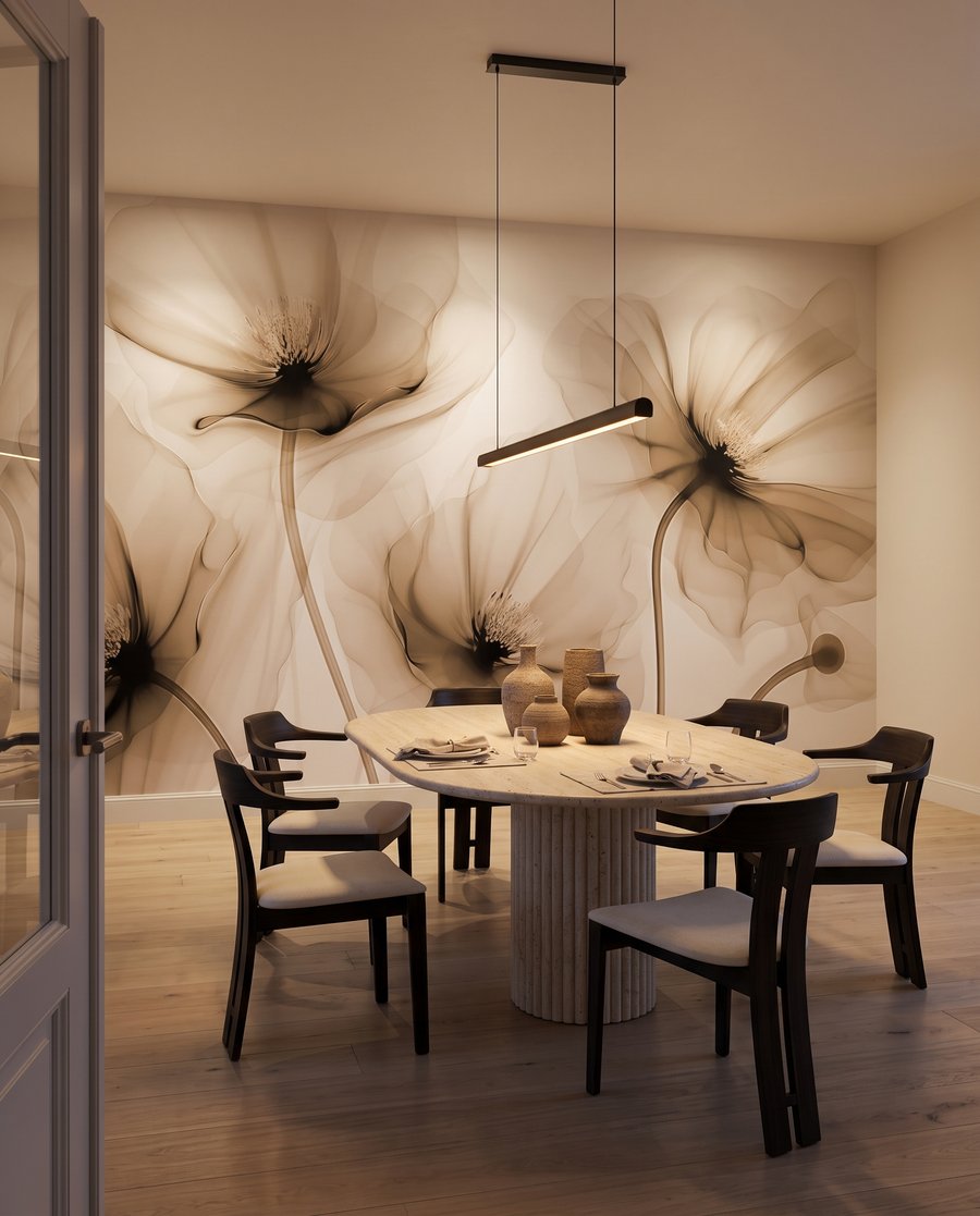 Flori albastre, miez închis — interior 5