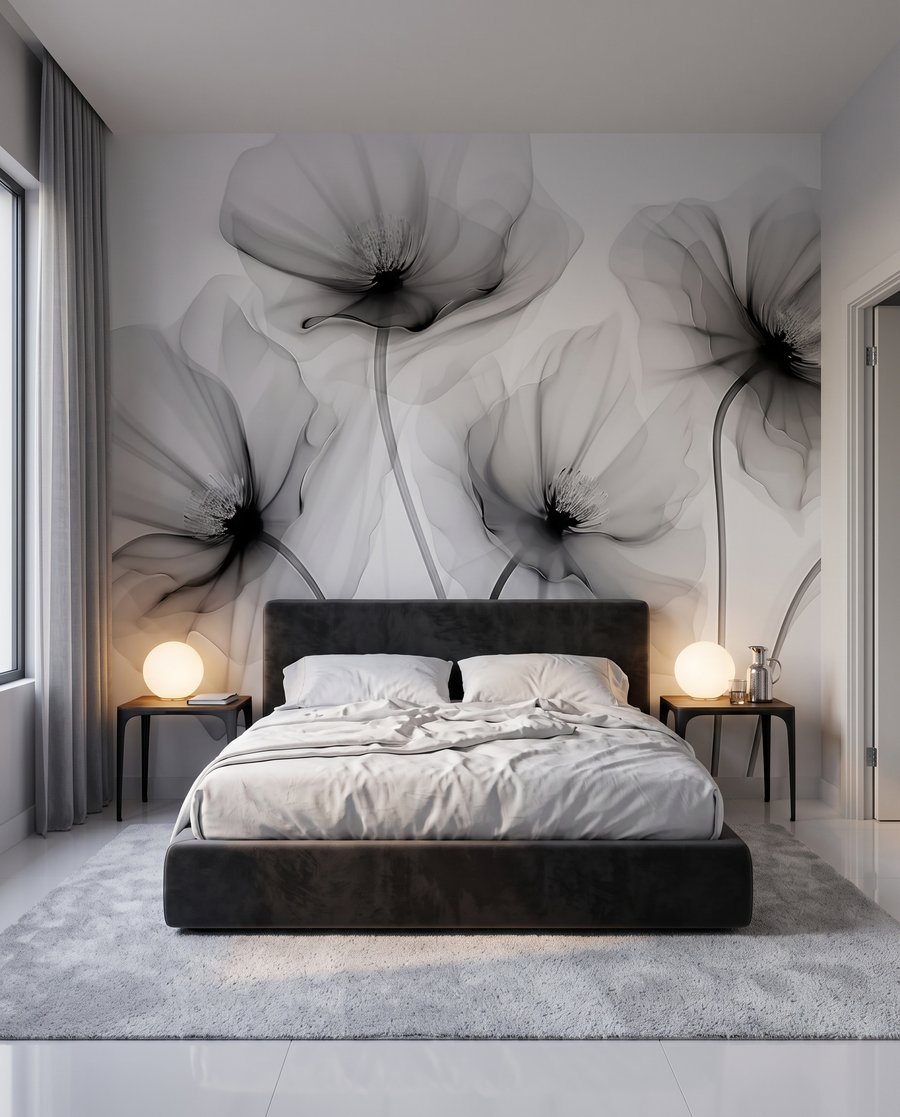 Flori albastre, miez închis — interior 2