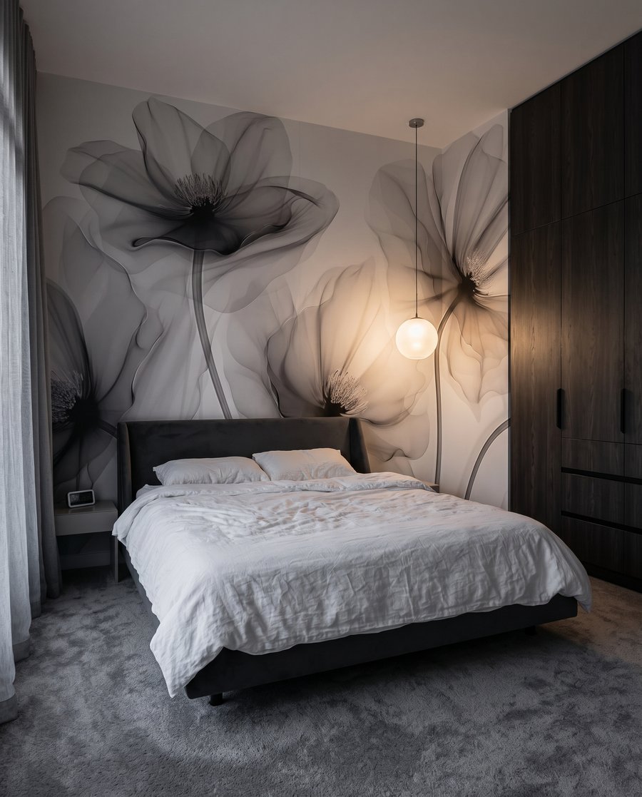 Flori albastre, miez închis — interior 3