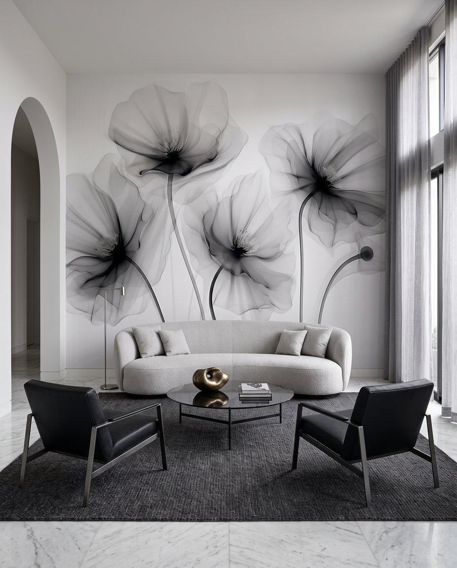 Flori albastre, miez închis — interior 4
