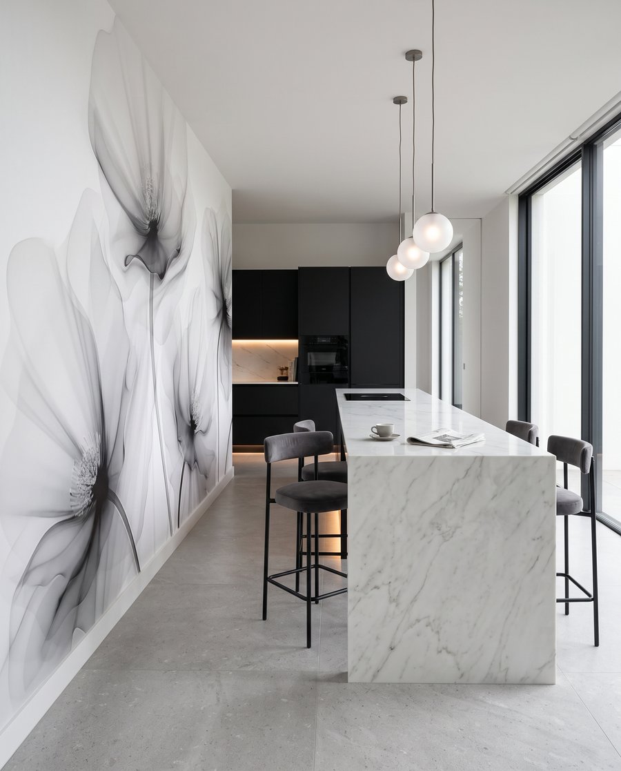 Flori albastre, miez închis — interior 7