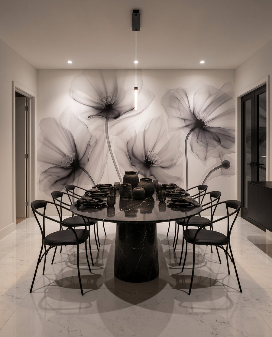 Flori albastre, miez închis — interior 8