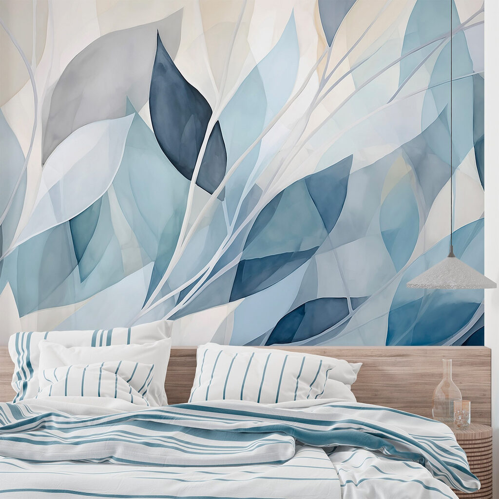 Frunze albastre facetate — interior 2
