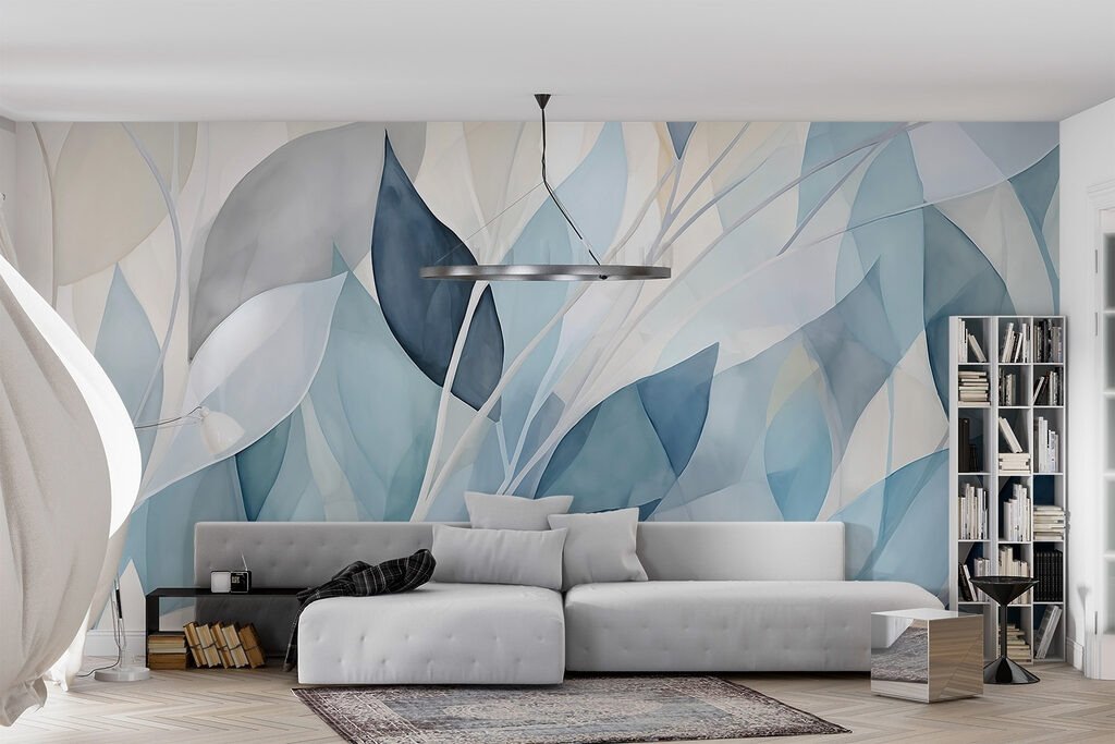 Frunze albastre facetate — interior 3