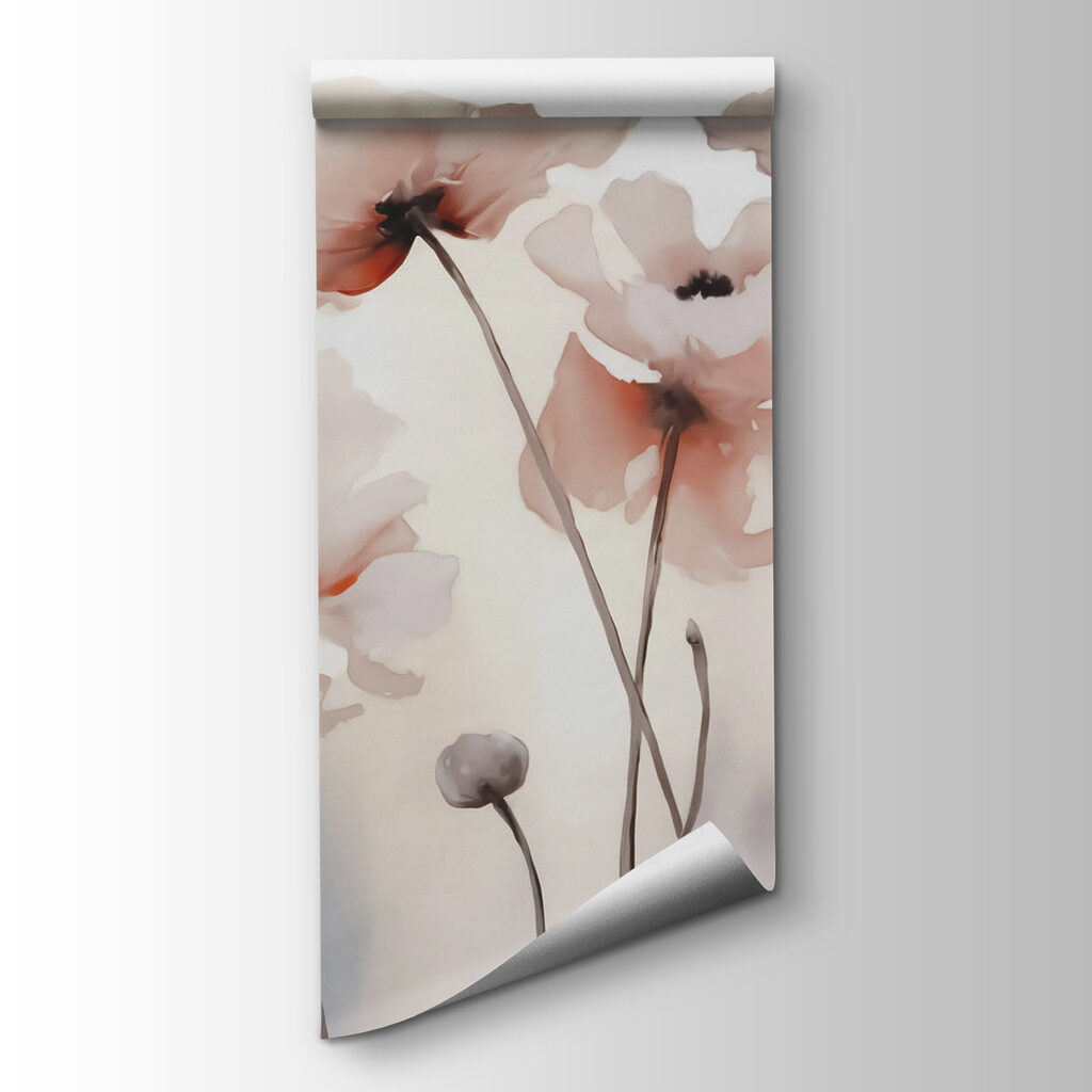 Flori delicate pe crem — vizualizare produs