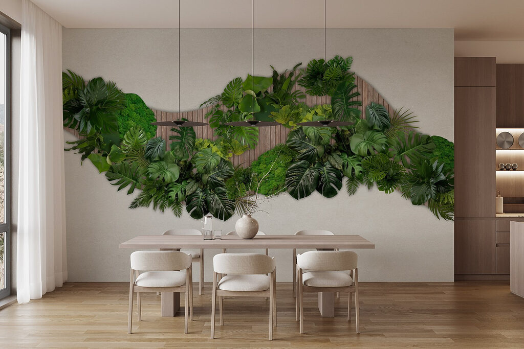 Fâșie verde ondulată — interior 5