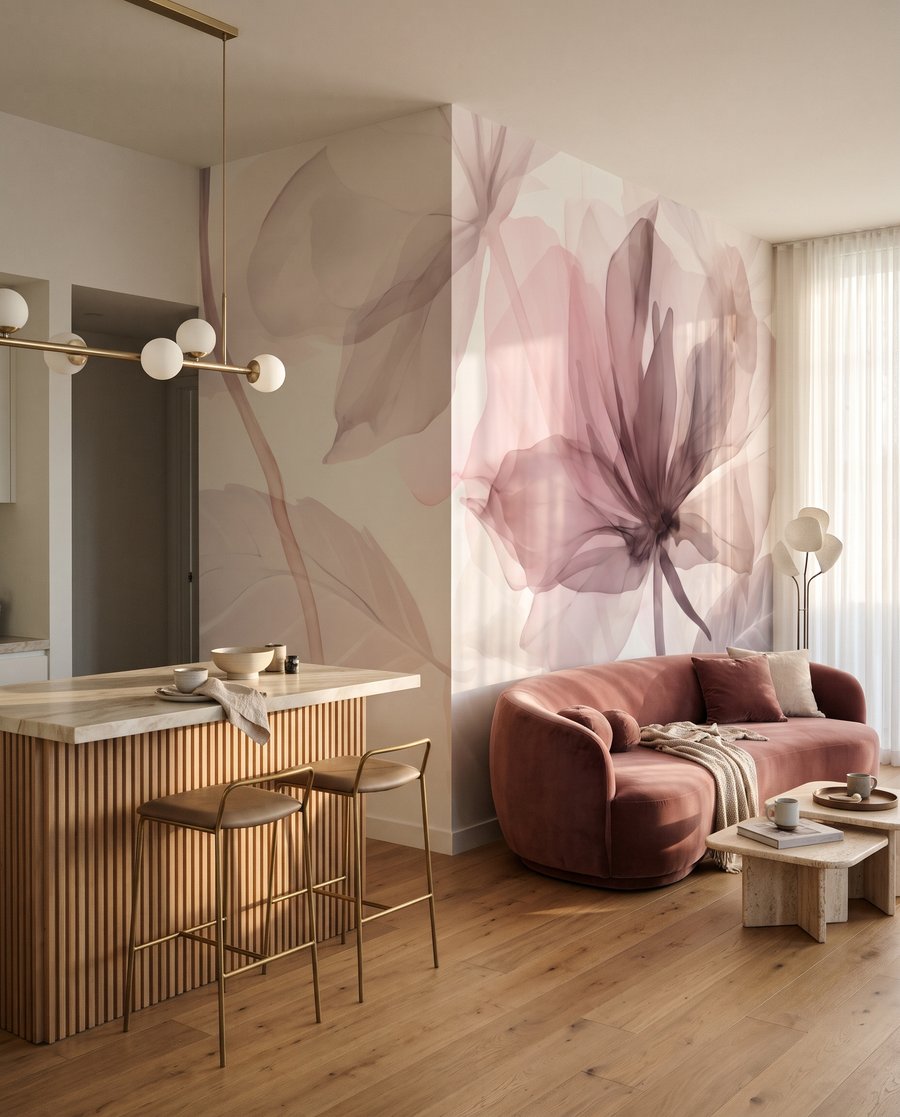 Flori în voal mov — interior 6