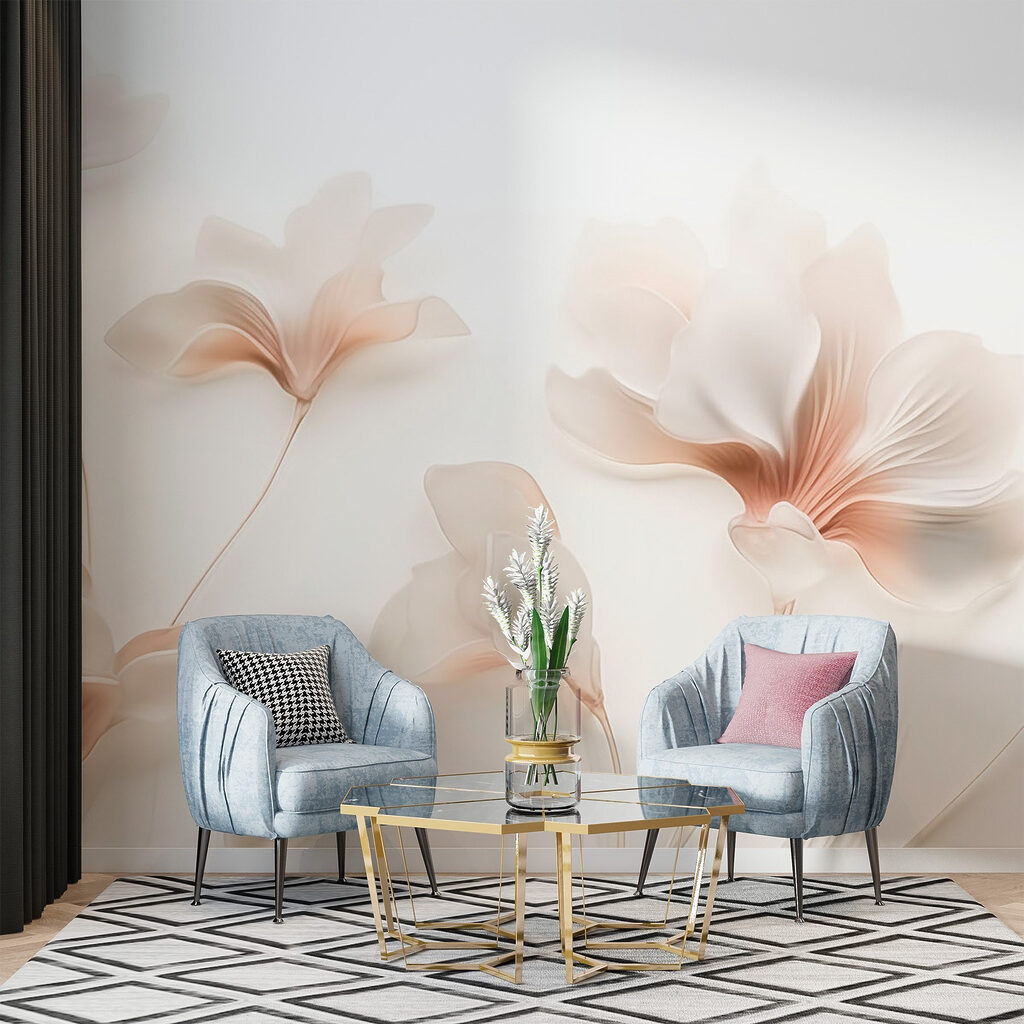 Flori crem pe tulpini — interior 2