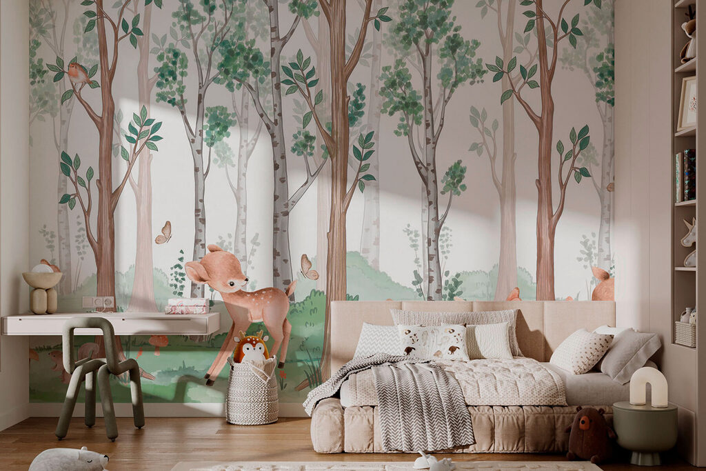 Cerbi printre copaci — interior 3