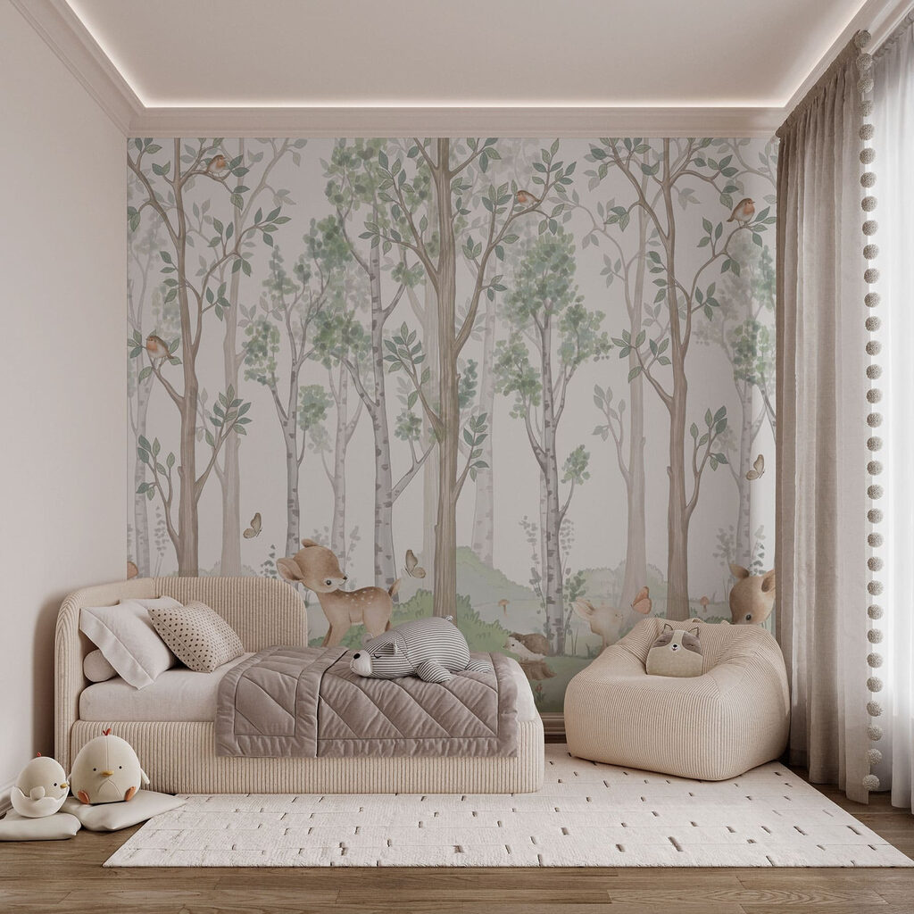 Cerbi printre copaci — interior 2
