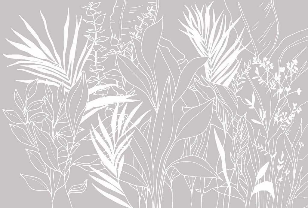 Plante tropicale în linii — design complet